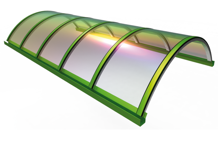 Pensiline policarbonato Mensole e moduli di plexiglas
